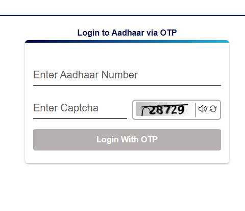 Login via Aadhar OTP